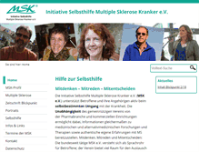 Tablet Screenshot of multiple-sklerose-e-v.de